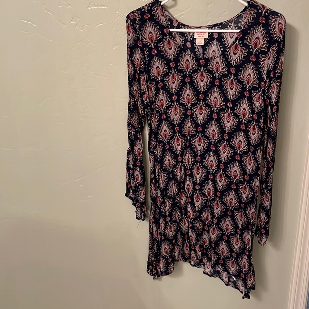 Mossimo flow dress black background, size L